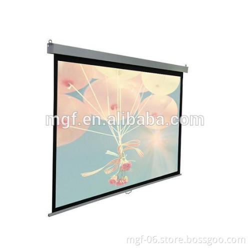 100" 110" 120" Auto-Lock Manual Screen HD Visual SCREEN/Manual Wall mounted Projection Screen with Self-locking device